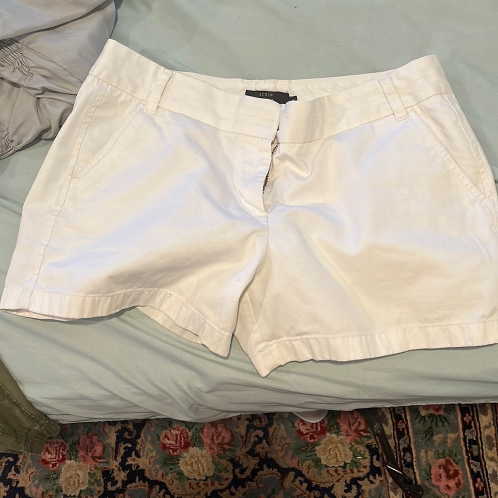 Jcrew White Chino Shorts Size 14
